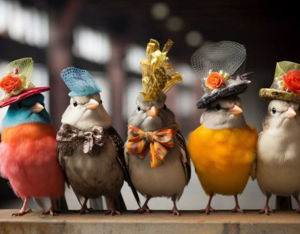 Picturi pe numere cu păsări, tablou gata terminat.